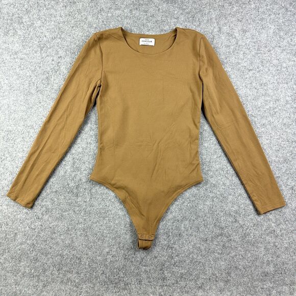 Babaton Aritzia Contour Bodysuit Top Womens M Long Sleeve Double Layer Bodycon - Picture 1 of 11